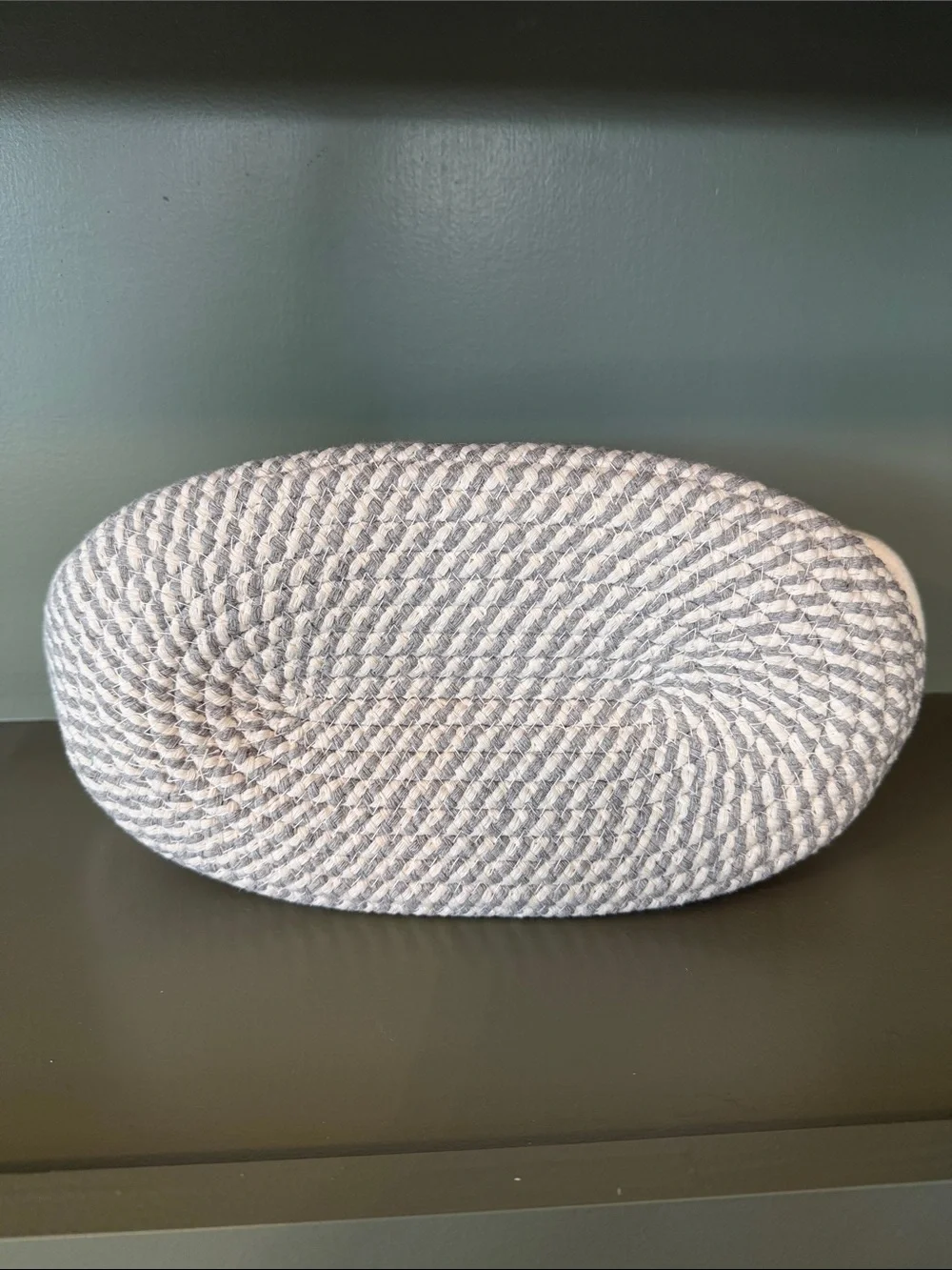Cotton Rope Basket - White and Light Gray - NWOT
